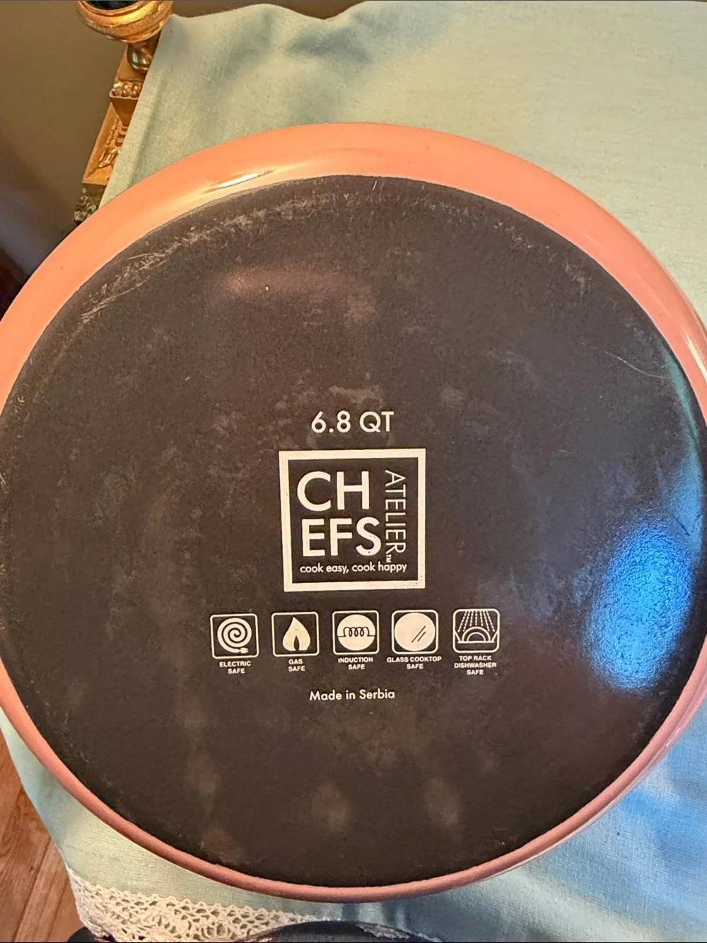 ATELIER CHEFS Pink Enamel Covered Dutch Oven - Classic Cookware